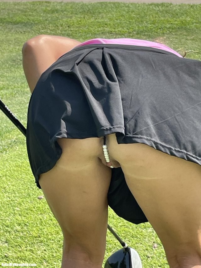 beaded thong on the golf course